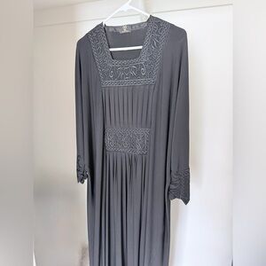 Elegant Embroidered Abaya Dress
